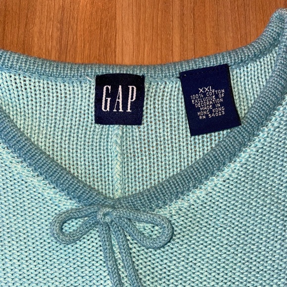 Gap Kids Y2K cotton sweater, XXL. Tribal influence angular stripes and fringe. - Picture 5 of 7